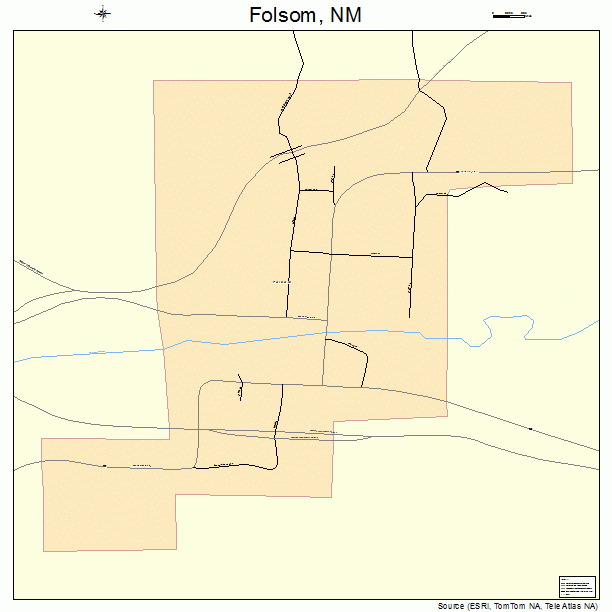 Folsom, NM street map