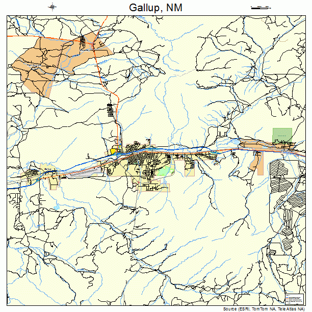 Gallup, NM street map