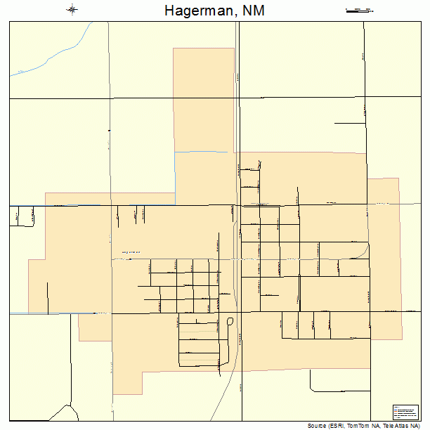 Hagerman, NM street map