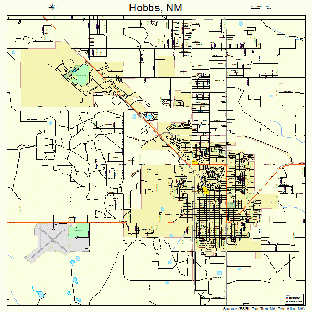 Hobbs, NM street map