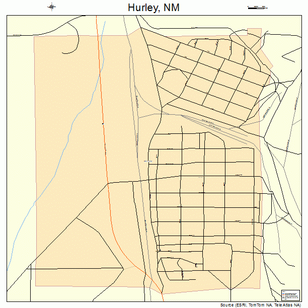 Hurley, NM street map
