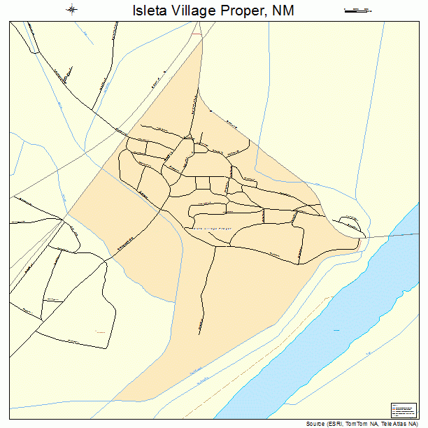 Isleta Village Proper, NM street map