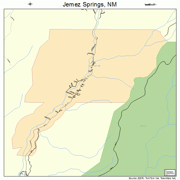 Jemez Springs, NM street map