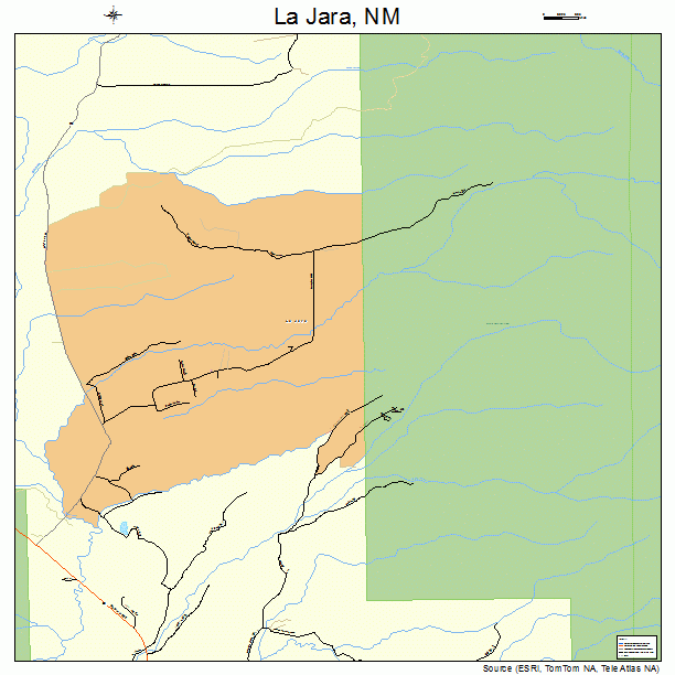 La Jara, NM street map