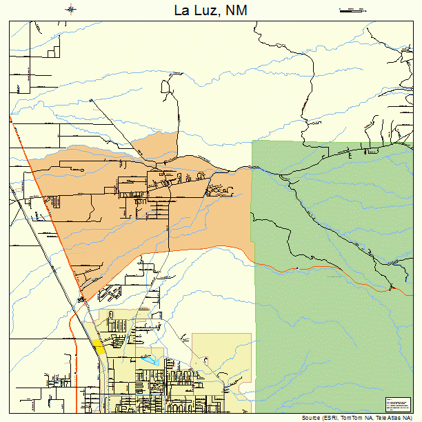 La Luz, NM street map