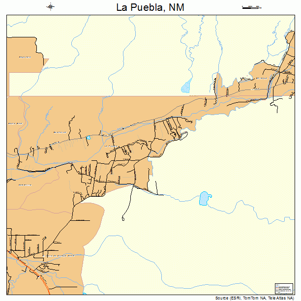 La Puebla, NM street map
