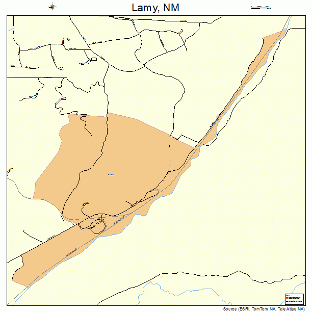Lamy, NM street map