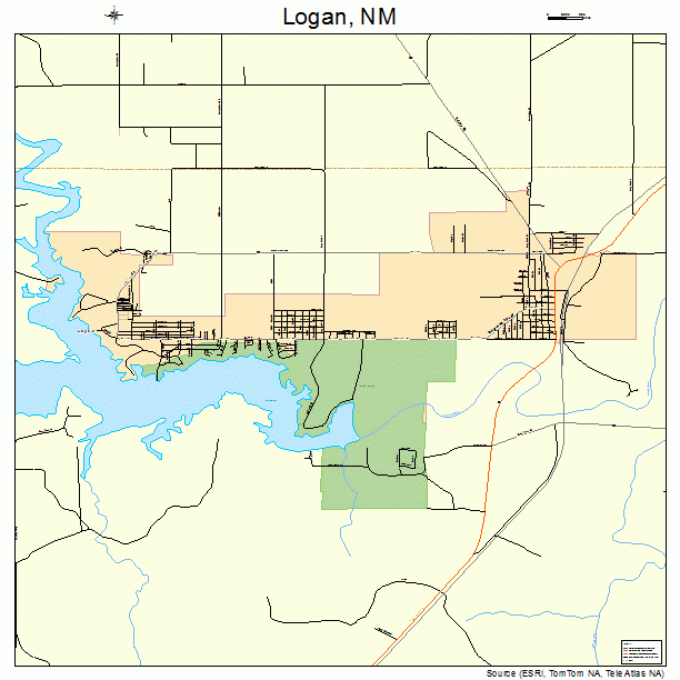 Logan, NM street map