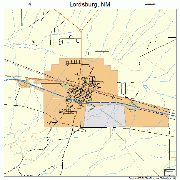 Lordsburg, NM street map