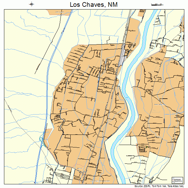 Los Chaves, NM street map