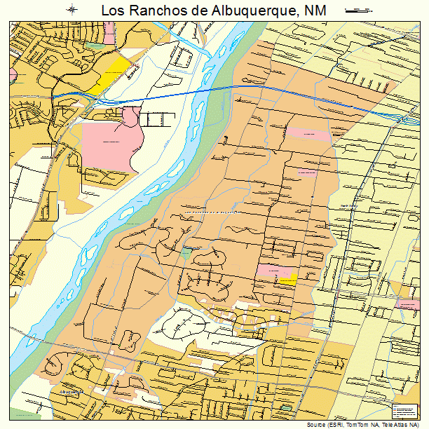 Los Ranchos de Albuquerque, NM street map