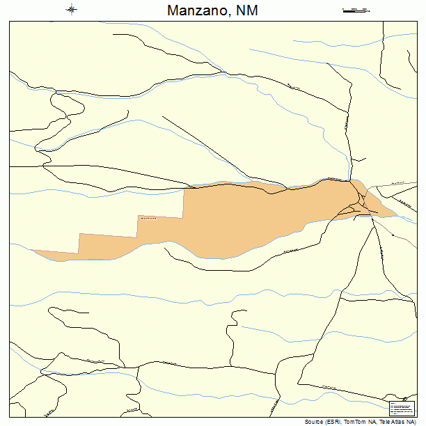 Manzano, NM street map