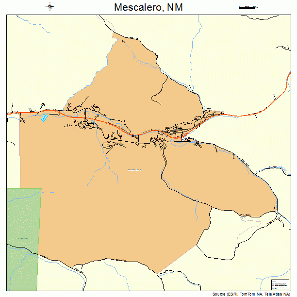 Mescalero, NM street map