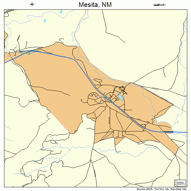 Mesita, NM street map