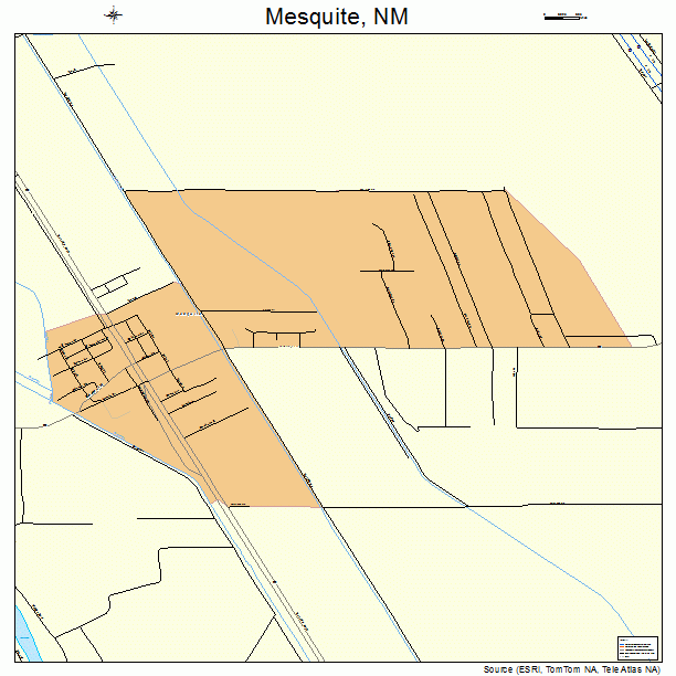 Mesquite, NM street map