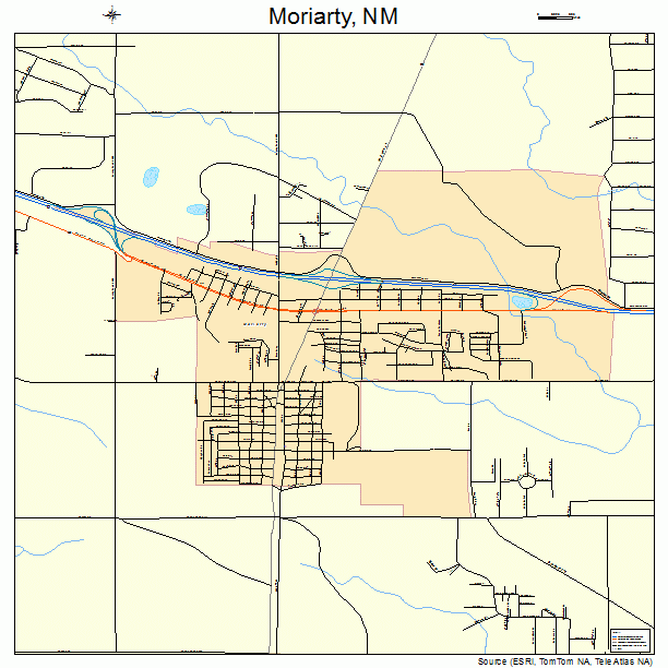 Moriarty, NM street map