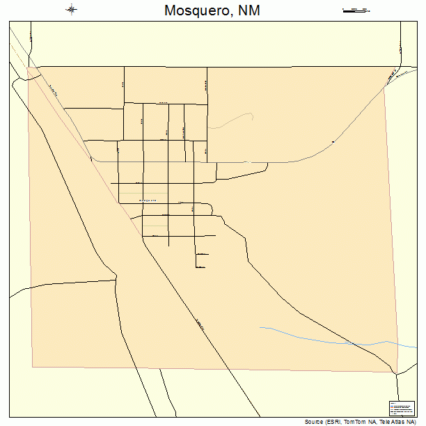 Mosquero, NM street map