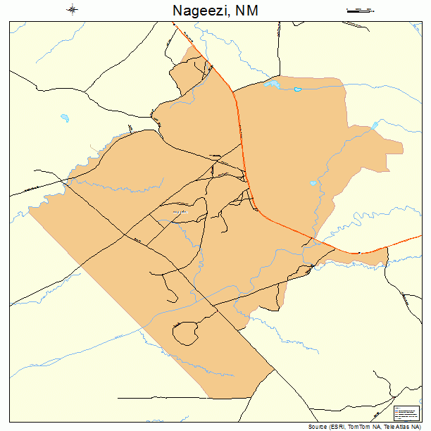 Nageezi, NM street map