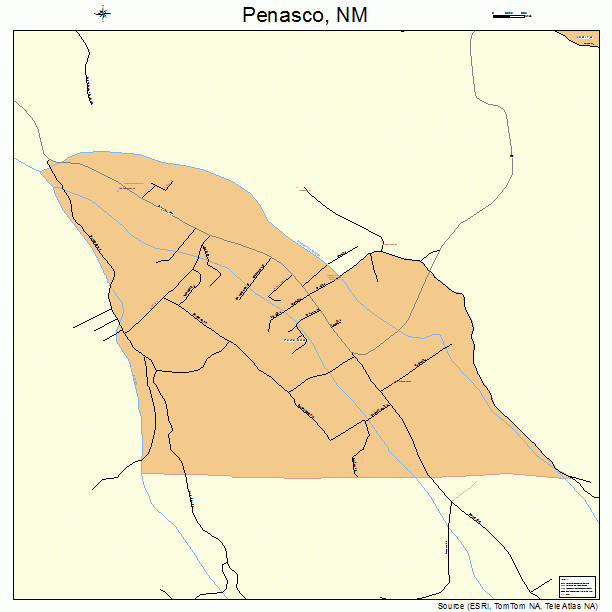 Penasco, NM street map