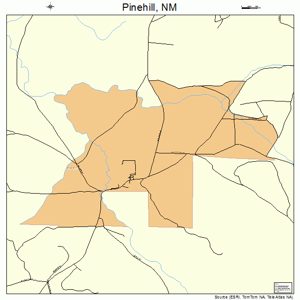 Pinehill, NM street map