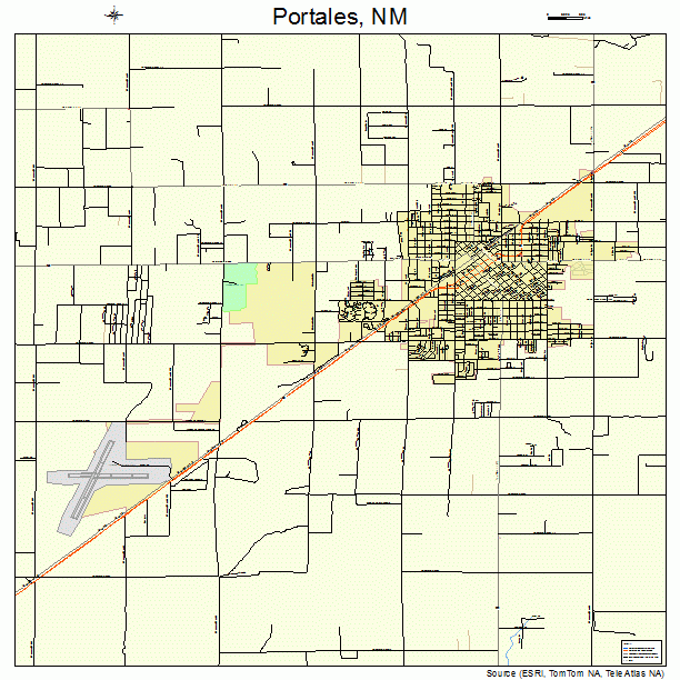 Portales, NM street map