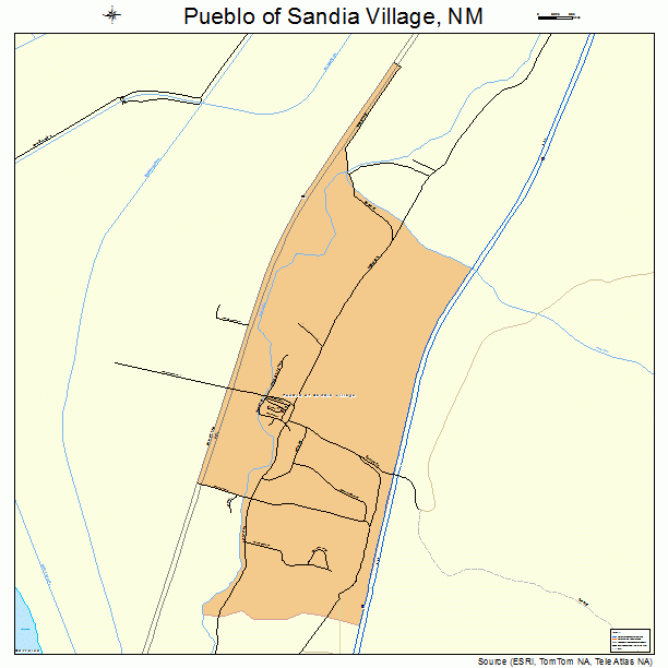 Pueblo of Sandia Village, NM street map