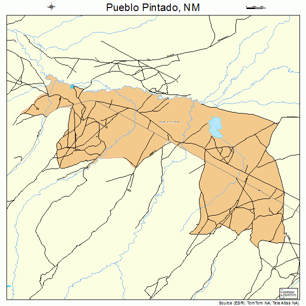 Pueblo Pintado, NM street map