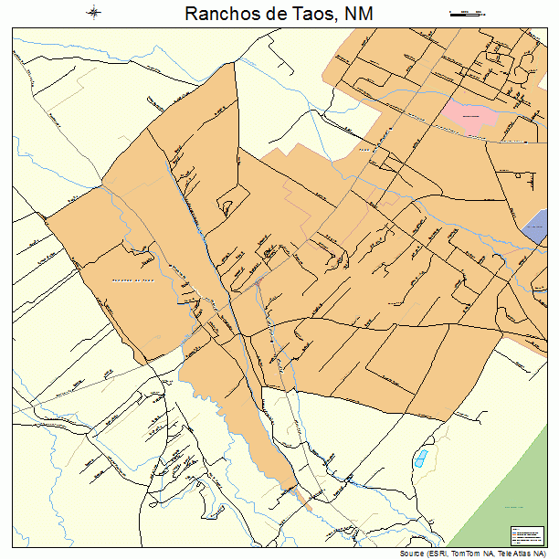 Ranchos de Taos, NM street map