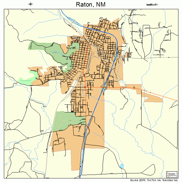 Raton, NM street map