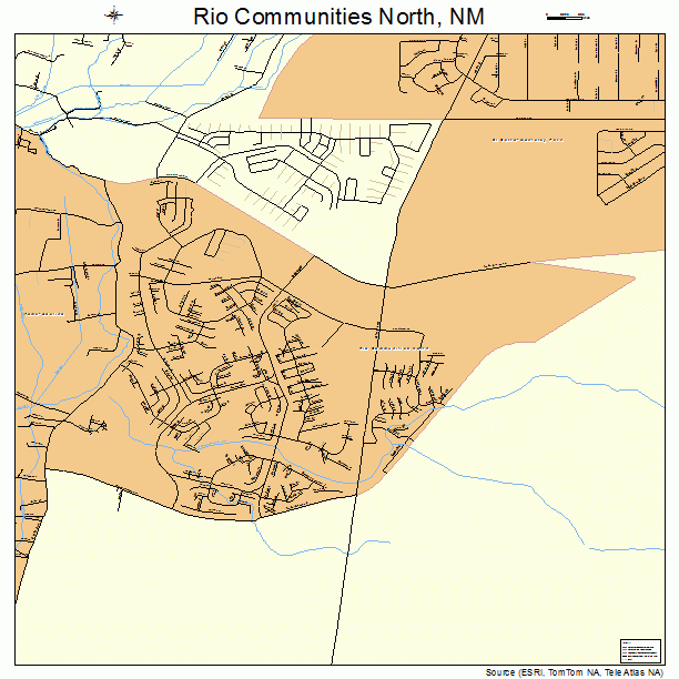 Rio Communities North, NM street map