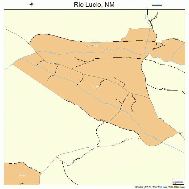 Rio Lucio, NM street map