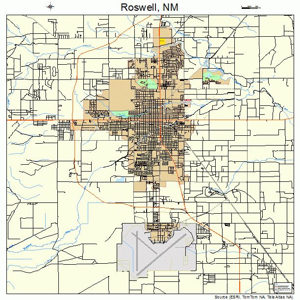 Roswell, NM street map