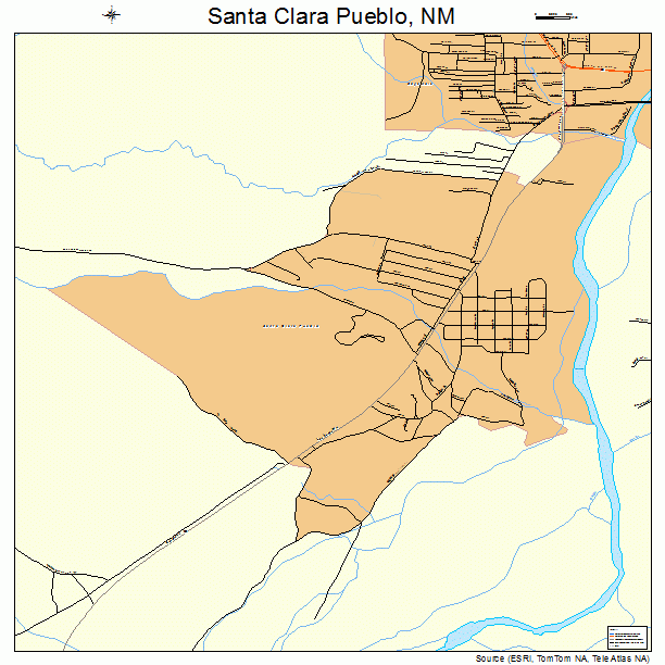 Santa Clara Pueblo, NM street map