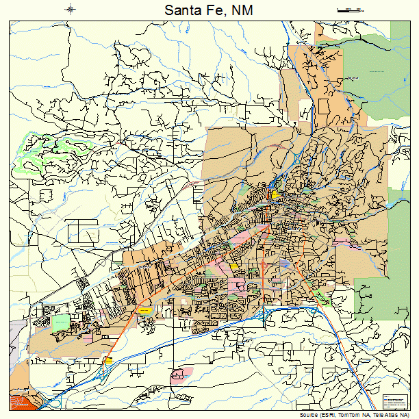 Santa Fe, NM street map