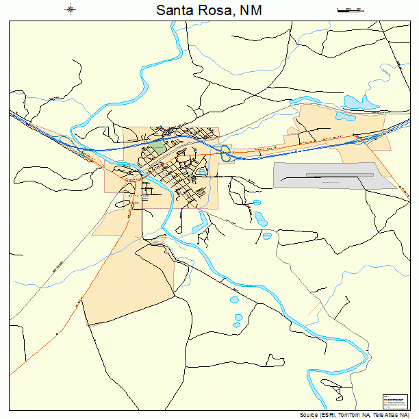 Santa Rosa, NM street map