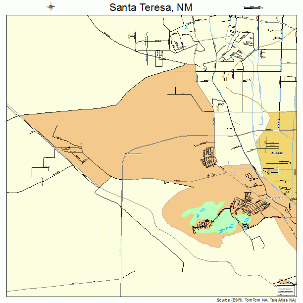 Santa Teresa, NM street map