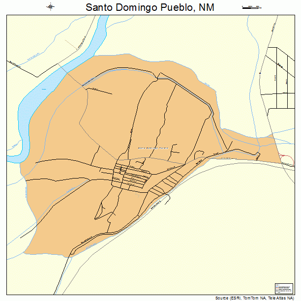 Santo Domingo Pueblo, NM street map