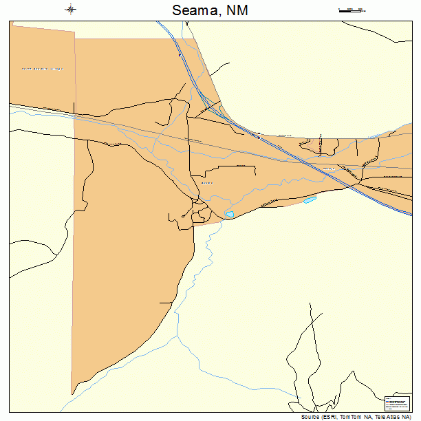 Seama, NM street map