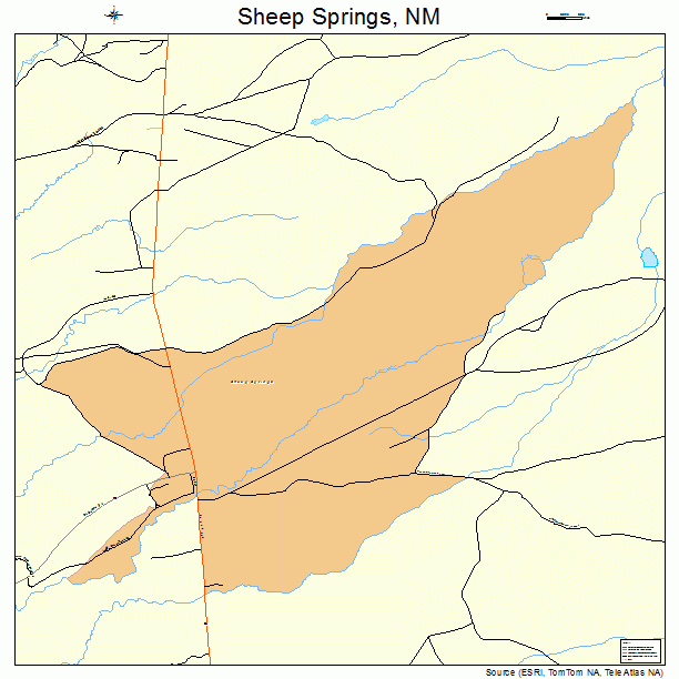 Sheep Springs, NM street map