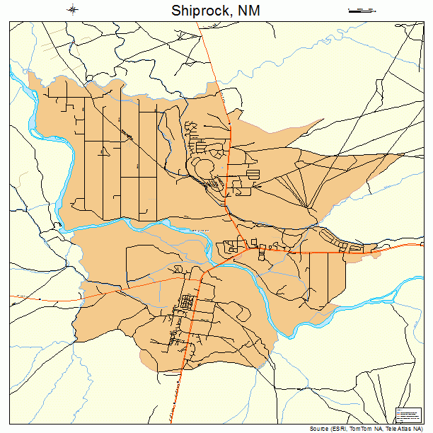 Shiprock, NM street map