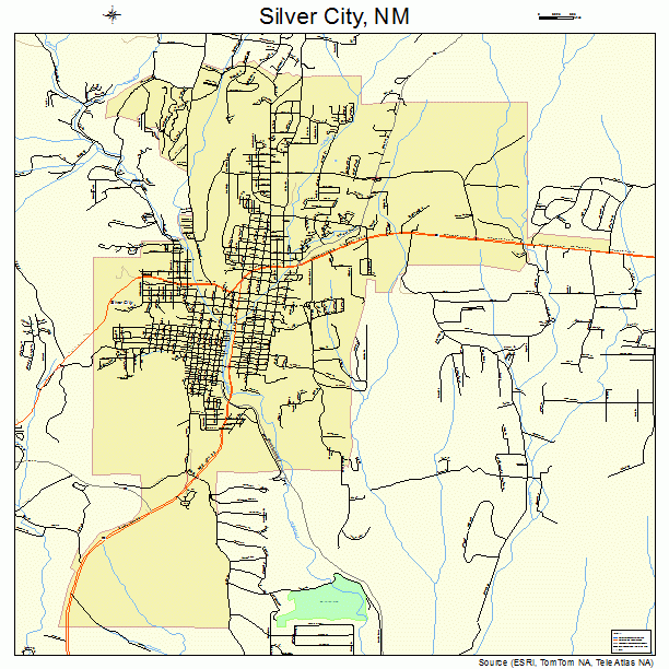 Silver City, NM street map