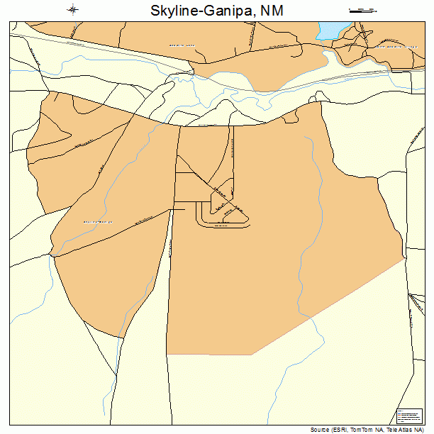 Skyline-Ganipa, NM street map