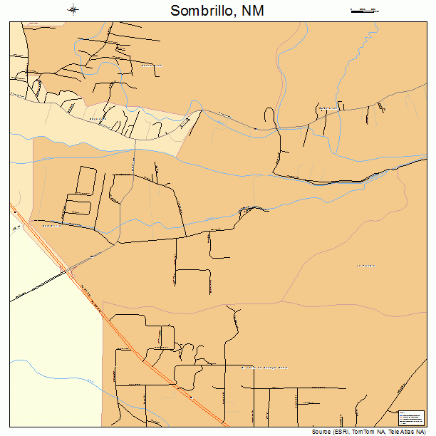 Sombrillo, NM street map