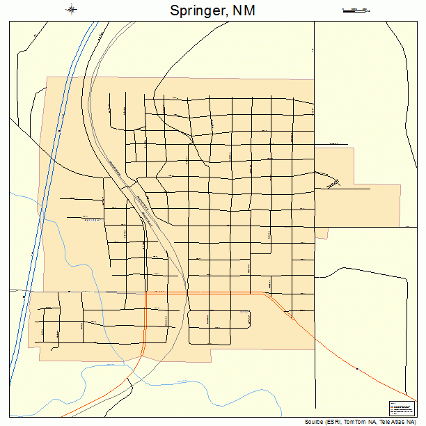 Springer, NM street map