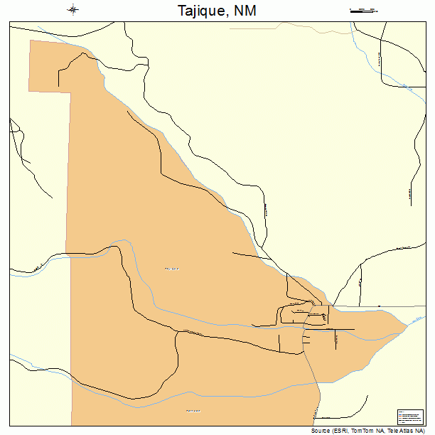 Tajique, NM street map