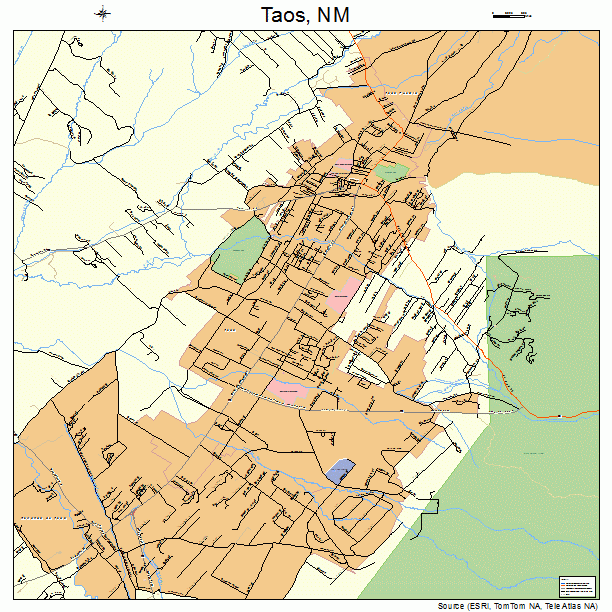 Taos, NM street map