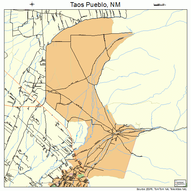 Taos Pueblo, NM street map