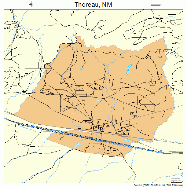 Thoreau, NM street map