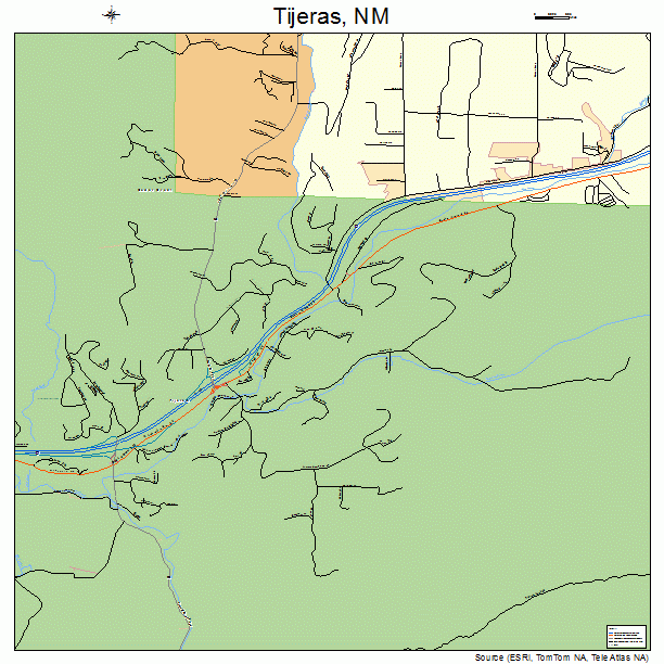 Tijeras, NM street map