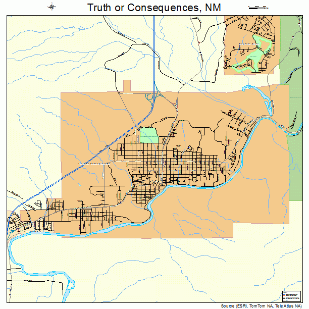 Truth or Consequences, NM street map